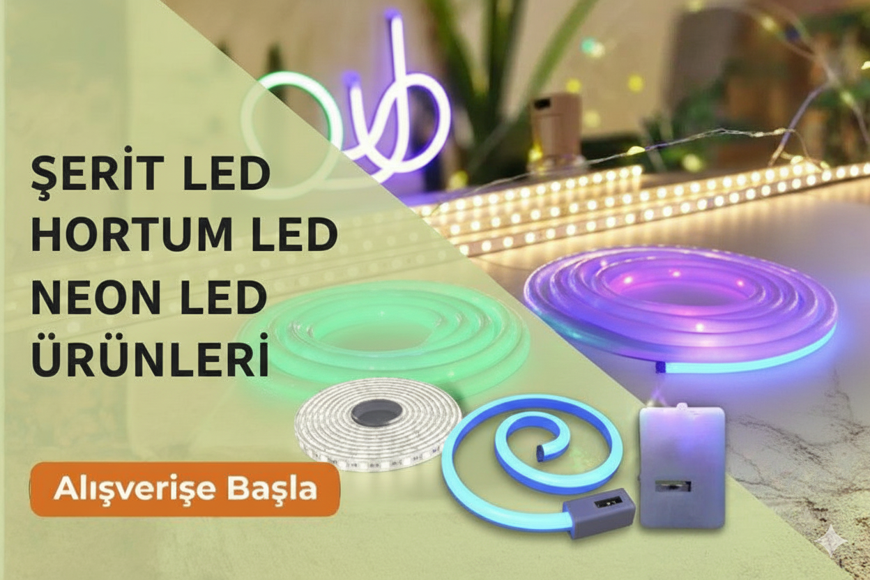 Şerit LED, Neon & Hortum LED | Fiyatları, Modelleri ve Proje Aydınlatma Çözümleri