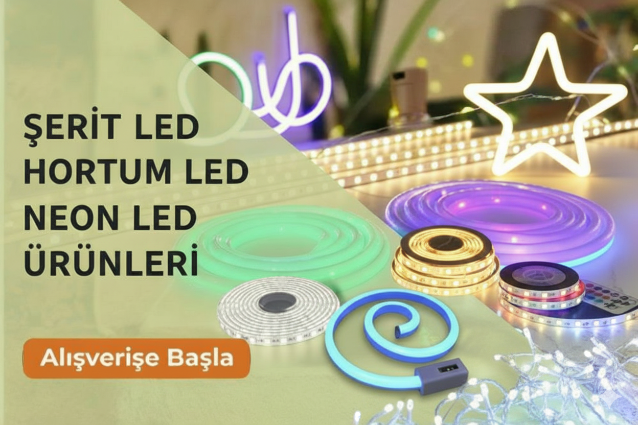Şerit LED, Neon & Hortum LED | Fiyatları, Modelleri ve Proje Aydınlatma Çözümleri