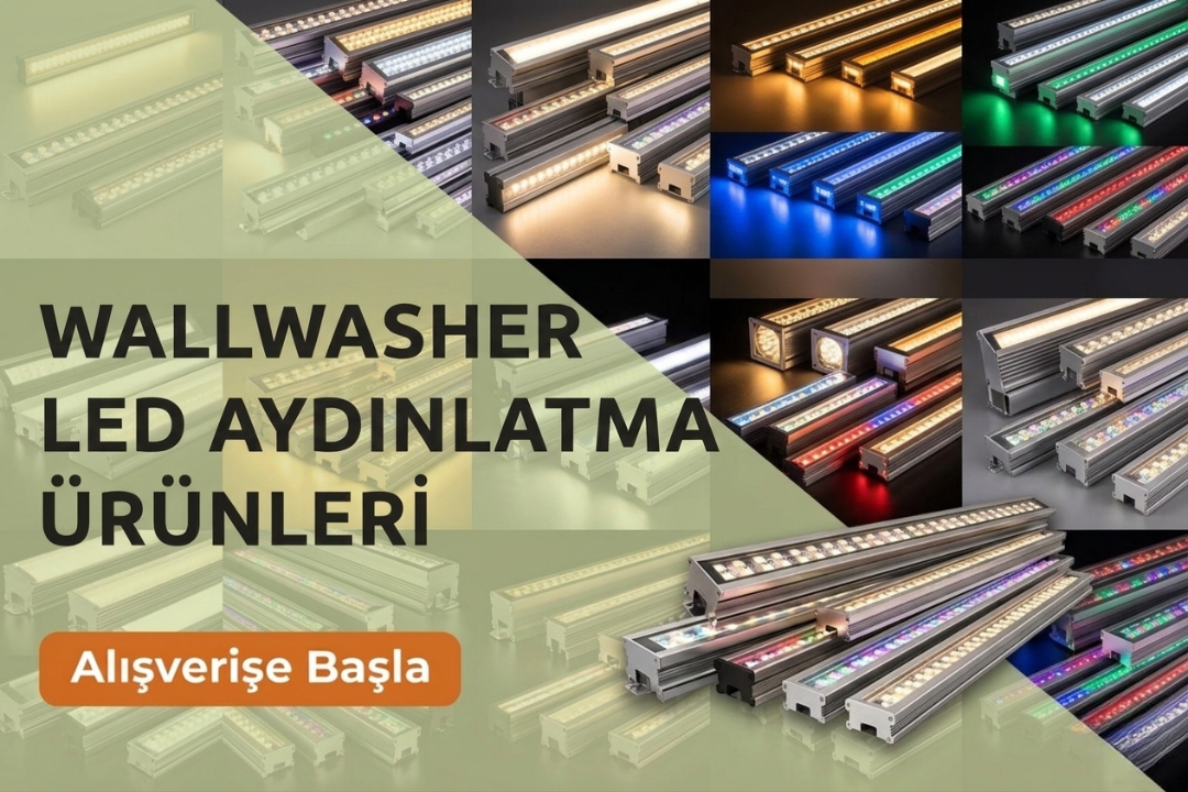 Wallwasher Led Aydınlatma Armatürleri Bina Cephe ve Duvar Boyama Işıkları