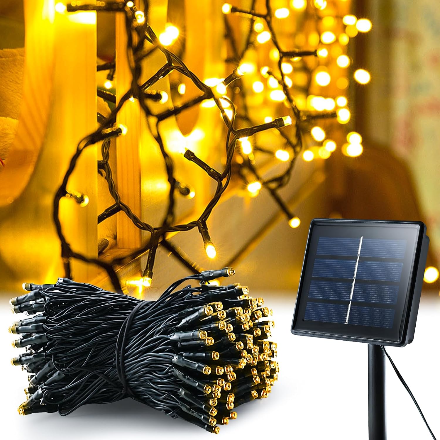 Solar LED İp Işık 5 Metre Gün Işığı Bahçe Aydınlatması