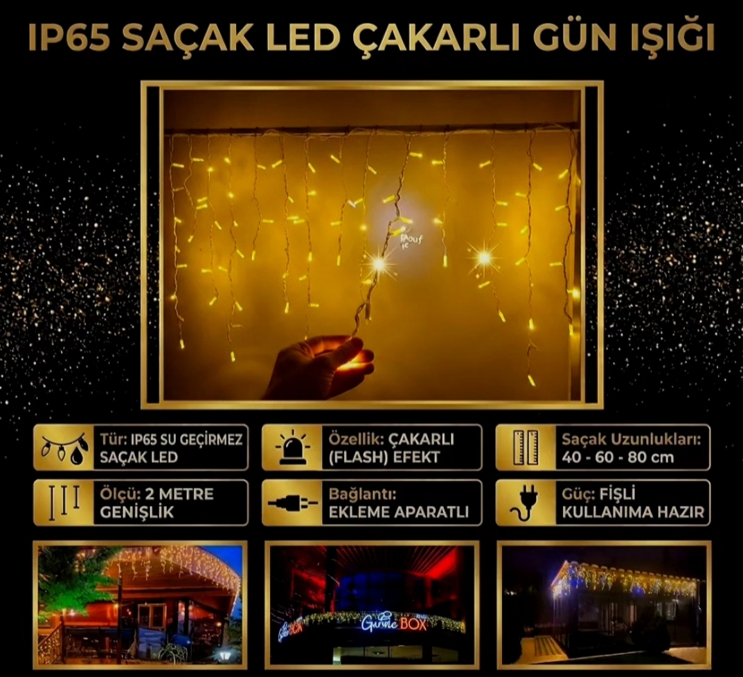 IP65 Saçak LED Gün Işığı Çakarlı - 2 Metre Dış Mekan Aydınlatma